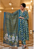 PREETY NEW DEDSIGN PROCEEN PRINT KURTA PANT WITH DUPATTA SET
