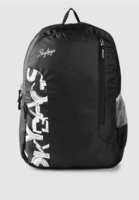 Skybags Unisex Black & White Brand Logo Print Backpack- 21.3 Ltrs