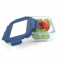 SignoraWare Secure N Store Borosilicate Glass Rectangular Container | Airtight Seal | Microwave Safe