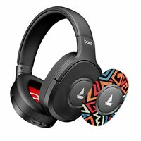 boAt 2025 Launch Rockerz Plus 550, Customizable Earcups, 100H Battery, 50mm Drivers, Dual Pair, Stream Ad Free Music via App Support, Bluetooth Headphones, Wireless Headphone with Mic (Black Psyche)