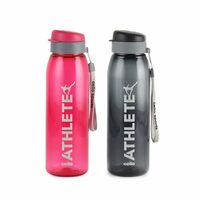 CELLO Athlete Flip Top Lid Water Bottles Set of 2, 800ml Each | Unbreakable & Hygienic | BPA-Free, Food Grade | Airtight, Leakproof | Plastic Water Bottle Set For Fridge, Home, Kitchen, Gift