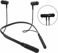 B11 in Ear Bluetooth Neckband Magnetic Eartips, Integrated Controls Y23 Bluetooth Headset (Black, In the Ear)