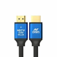 Ant Esports AEH110 4K HDMI Cable with Blue Metal Cap - 10 Meters I 2.0 HDMI I 24K Gold-Plated I High Speed 18Gbps HDTV Cable