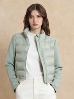 Buy RAREISM Women Mock Collar Solid Casual Puffer Jacket - Jackets for Women 32087011 | Myntra