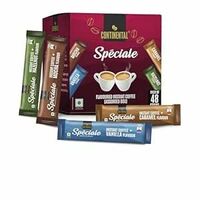 Continental Speciale Assorted Coffee Sachets - 96gm | Pack of 48 | Flavour Instant Coffee Powder | 2g Each - Hazelnut, Vanilla, Mocha, Caramel | Makes 48 Cups | Enjoy Hot or Cold