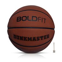 Boldfit Rubber Basketball Size 7 Professional Basket Ball for Indoor-Outdoor Training Basketball for Players Basketball Basketball Match Ball for Kids, Men Dunkmaster No 7, Brown
