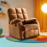 Sleepyhead RX5 - Single Seater Fabric Manual Recliner with Durable Spring Support | Stylish Upholstery | Snug Fit for Luxurious Comfort (Mocha Brown)