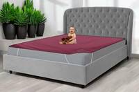 PrimeCover King Size Fitted Synthetic Waterproof Mattress Cover (Maroon)