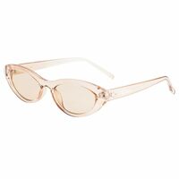 Ted Smith Women's UV Protection Brown Lens Crystal Brown Cat Eye Sunglasses