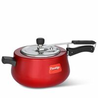 Prestige Nakshatra Cute Duo Svachh Aluminium Inner Lid Pressure Cooker, 5 Litre, Red, 5 Liter