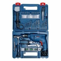 BOSCH GSB 600 Corded Electric Impact Drill, 100Pcs Accessory Set | 600 W Motor | Speed of 3000 RPM 