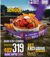 Tacobell X BGMI 4  in one Combo Meal
