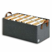 Foldable Clothes Storage Baskets with Handles | Fabric Storage Organizer Boxes for Wardrobe, Sarees, Shirts, Books, Toys, Stationery, Documents, Blankets, Under Bed & Closet Use Pack of - 1