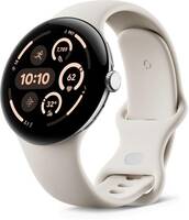 Google Pixel Watch 3 (45 mm), AMOLED LTPO display, Advanced motion sensing Smartwatch  (Porcelain Strap, Free Size)