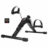 Amazon Brand - Symactive Fitness Mini Cycle Pedal Exerciser | Heavy Material | with Adjustable Resistance Levels and Digital Display | Compact & Portable Design (Black)