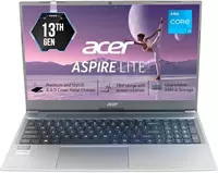 Limited-time deal: Acer Aspire Lite, 13th Gen, Intel Core i3-1305U, 8GB RAM, 512GB SSD, Full HD, 15.6"/39.62cm, Windows 11 Home, Steel Gray, 1.59KG, AL15-53, Metal Body, 36 WHR, Thin and Light Premium Laptop 