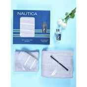 Nautica [4Pc] High Absorbency Super Fast Fast Drying Bamboo Towel -1-Bath 2-Hand 1- Solid-Ltgrey