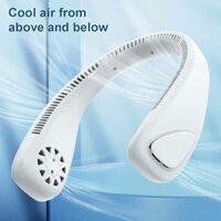 Zepto : Basics IND Portable Neck Fan Rechargeable USB 4000mAh Battery Operated with 3 Speeds Hand-Free Neck Fan - White