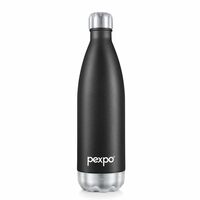 PEXPO Electro Hot & Cold ISI Certified Flask | Stainless Steel Water Bottle - 750ml Knight Black | 2 Years Warranty | Office Bottle | Workout | Travelling | Home | Adults & Kids