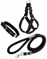 No Pull Dog Harness - Step in Dog Harness and Leash for Small Medium Large Dog - Escape Proof Adjustable Soft Leash Collar Set for Walking Training Hiking Outdoor, 15 Cm, 15 Cm