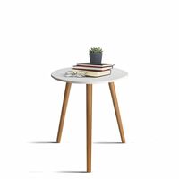 Rellon Industries Round Side Table, Nightstand Coffee Table End Table, Plant Stand,Stool for Living Room, Bedroom, Furniture Table Round Shape,for Home,Kitchen,Bedroom (White)