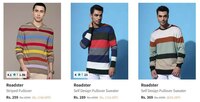 87% off on Myntra : Roadster Winterwears Starts at ₹259.