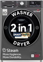 LG Smart Choice,11 Kg (Wash)/7 Kg (Dry), AI Direct Drive Technology, Steam, 6 Motion DD & Wi-Fi Front Load Fully Automatic Washer Dryer (FHD1107SWM, Intelligent & Convenient Fabric Care, Middle Black)