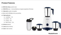 Morphy Richards TSTA 500 W Mixer Grinder  (MIXER GRINDER | 4 Jars | White, Blue)