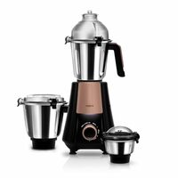 Wipro Elato Divine FMG 214 800 Watt Mixer Grinder with 3 Jars, Heavy Duty 100% Copper Ball Bearing Motor ,Clip Lids - Hands Free use,3 Jars Mixer Grinder, Black