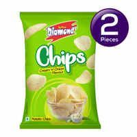 Zepto Deal || Yellow Diamond Cream 'N' Onion Chips Combo 2 pack