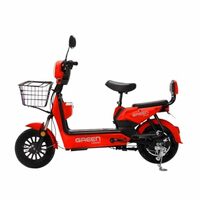 Green Udaan Low Speed Electric Scooter Non RTO 30 KM Range with Portable Charger (Red)
