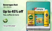 Amazon - Beverages Fest Upto 45% Off  [ Nov 18 - 20 ] 