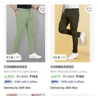89% off on COMBRAIDED Trousers