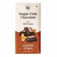 Lo Foods Dark Chocolate Almond Delight Premium Sugar Free Rich Healthy Chocolate