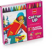 Cello ColourUp Plastic Crayon  (Set of 15, Multicolor)