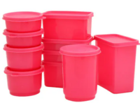 Mastercook Assorted Colour Plastic Container 1.5 L (Set of 10)