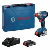 BOSCH GDX 18V- 285 Professional Cordless Impact Wrench/Driver Kit (Hybrid tool) | 18 V| 2 x 2.0 Ah Batteries| 285 Nm Torque | 2-in-1 Tool | L- Boxx included | Model 06019N21F2 | 1 year warranty