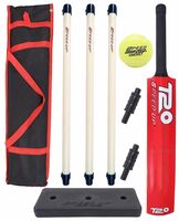 Toyshine Speed Up T-20 Combo Box Cricket Kit for Kids (Bat Size: 4, 5-10 yrs) Outdoor Sports Toy Gift for Boys Girls Picnic Fun - RED- SSTP