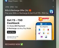 Bajaj - Get 5 to 50 rs cashback on bills and recharge of min 50 rs (2 to 5pm) (3times)