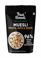 True Elements Muesli Fruit and Nuts 1kg - With Real Fruits & Almonds | 100% Wholegrain Muesli with Oats, Almonds | Real Freeze-dried fruits, Not Candied | Breakfast Cereal | High Fibre & Nutrient-Rich blend