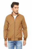 Allen Solly Men's Polyester Casual Jacket | Regular Fit High Neck | Standard Length