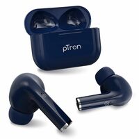 pTron Bassbuds Neo TWS Earbuds with HD Mic & TruTalk AI-ENC Calls, Pristine Audio, 35Hrs Playtime, Low-Latency Game/Music Modes, in-Ear Bluetooth 5.3 Headphones, Type-C Fast Charging & IPX5 (Ink Blue)