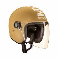 Royal Enfield Open Face MLG Riding Helmet with Clear Visor Matt Desert Storm, Size: M( 57-58Cm) Impact Protection