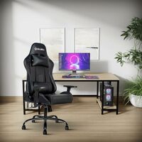 CELLBELL Transformer Lite Gaming Chair – Ergonomic High Back Racing Style Gamer Chair, 1D Adjustable Armrest, Tilt Mechanism, Leather Reclining Office Chair (Black) – 3-Year Brand Warranty