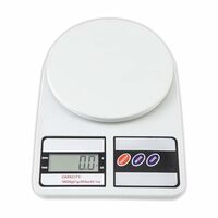 Lowest -MOQ-4  Suzec Kitchen Scale Multipurpose Portable Electronic Digital Weighing Scale | Weight Machine With Back light LCD Display | White |10 kg