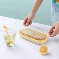 Crackles Flexible Silicone 21 Piece Ice Cube Tray 3.5 Cm Ice Cube Mold for Whiskey, Cocktails, Juice, Freezer, Ice Coffee, Jelly, Chocolate, Baby Food and Frozen Treats (1 Pack - Random Color)