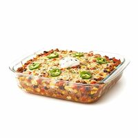 Amazon Brand - Solimo Baking Dish, Safe for Use in Microwave, Oven and Dishwasher (Rectangle, 900 Ml)