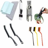 BRIGHTZONE 5 PCS Sliding Window Groove Cleaning Brush and Wire Brush Cleaning Tool, Window Slot Door Track Gap Dust Cleaning Brush (5 Cleaning Combo)  