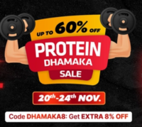 Hyugalife Protein Dhamaka Sale - Upto 60% Off  + Get Extra 8% Off
