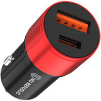 Nu Republic Swift All In One 48w Fast Car Charger With Dual Output 48 Watts Total 18W USB + 30W Type C PD, Black, 1 pc